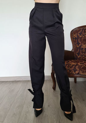 Zara Bilekten Bağlamalı Siyah Pantolon resmi