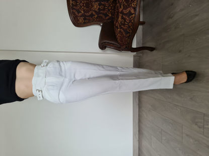 Zara Kemerli Beyaz Pantolon resmi